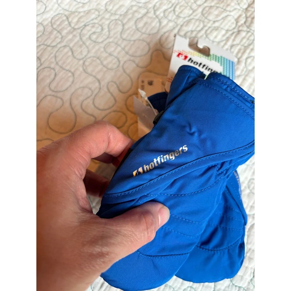 Hotfingers Blue Waterproof Mittens Tots M 3-4 Kids Winter Snow Gear